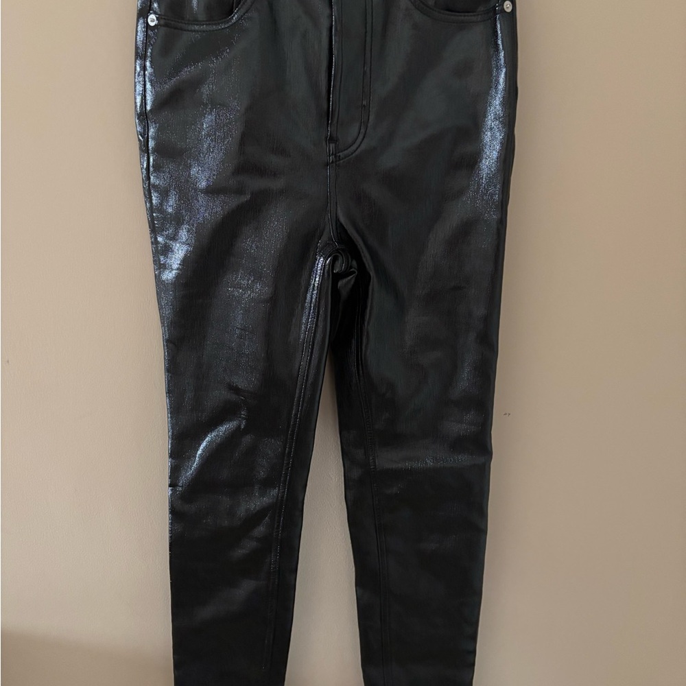 We The Free Shiny Black Skinny Jeans